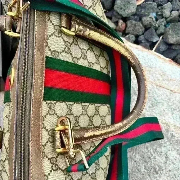 Rare Vintage Gucci bundle. Gucci web supreme Boston bag w/ Wallet “ One of One” - Picture 6 of 16